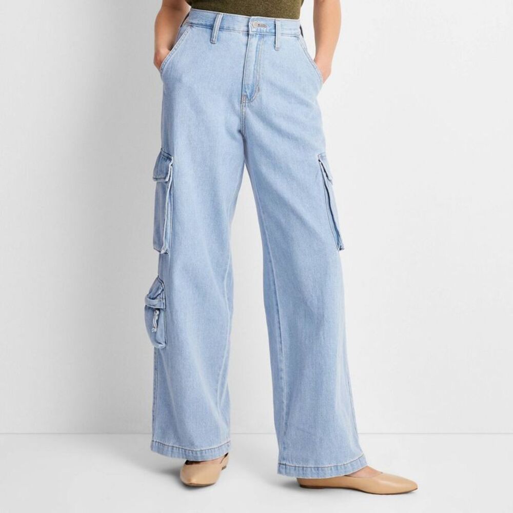Universal Thread Blue Flare Wide Leg Jeans